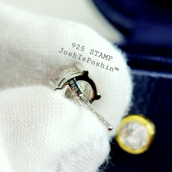 2CT. T.W. Moissanite round stud earrings in 925 sterling silver - Picture 14 of 17